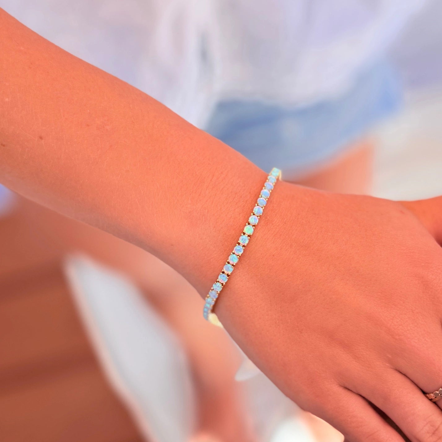 FLYING LIZARD BLUE FIRE OPAL BRACELET