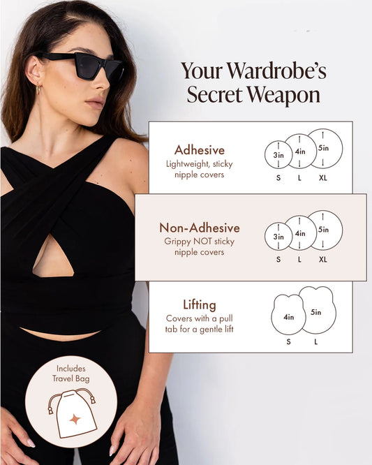 BARE BABE Non-Adhesive "Grippy, Not Sticky" Nipple Covers Regular