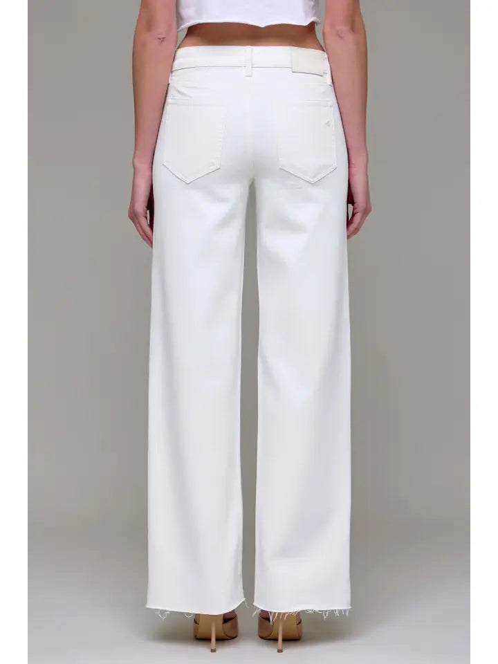 HIDDEN JEAN MID RISE LOGAN DAD JEAN PEARL WASH