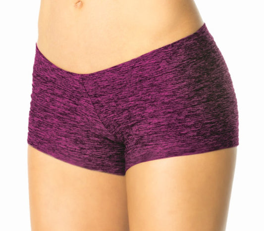 ELISABETTA ROGIANI BUTTER LOW RISE MINI HOT YOGA SHORT PLUM
