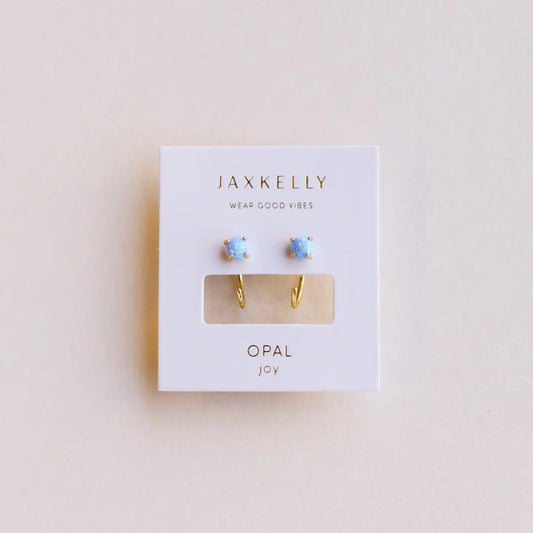 JAXKELLY Huggies - Fire Opal - Earrings