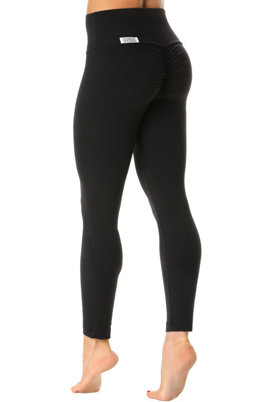 ELISABETTA ROGIANI 7/8 BUTTER BAMBOLA SCRUNCH BUTT LEGGING ONYX