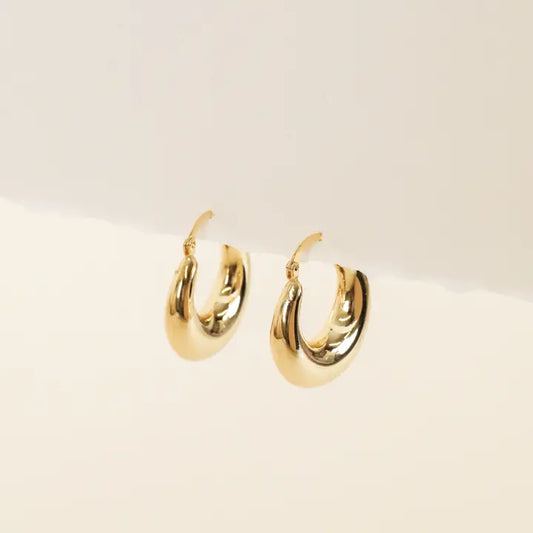 JAXKELLY Gold Hoop Sculptural Wide Earrings