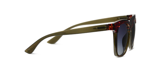 PEEPERS SUNGLASSES FRENCHY POLARIZED SUNGLASSES GREEN LEOPARD TORTOISE