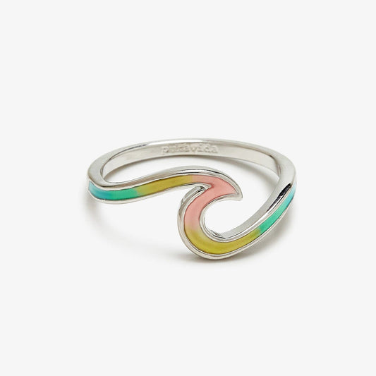PURA VIDA TIE DYE ENAMEL WAVE RING