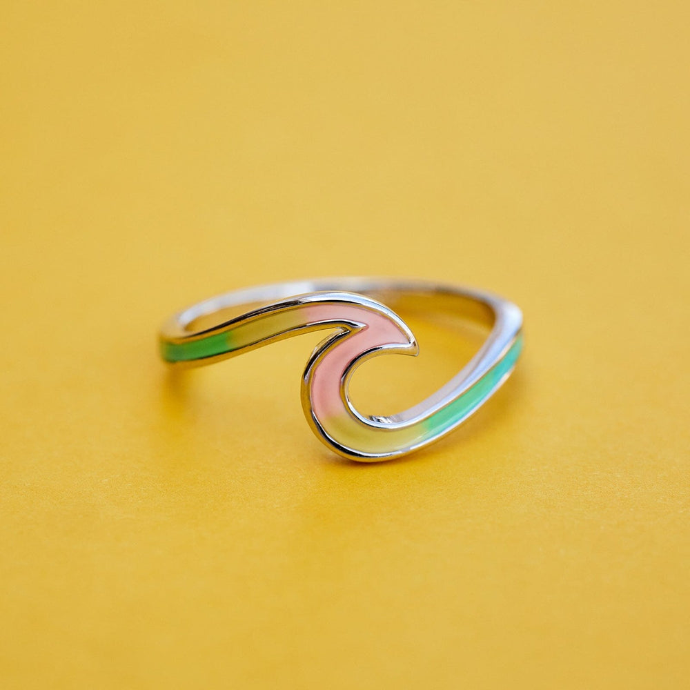 PURA VIDA TIE DYE ENAMEL WAVE RING