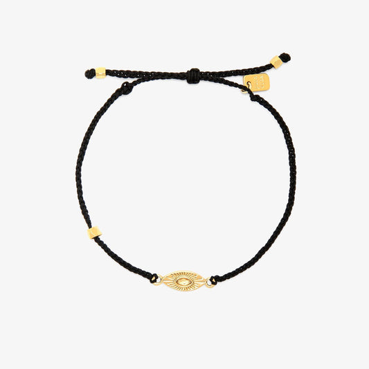 PURA VIDA SUNBURST EYE CHARM GOLD BRACELET