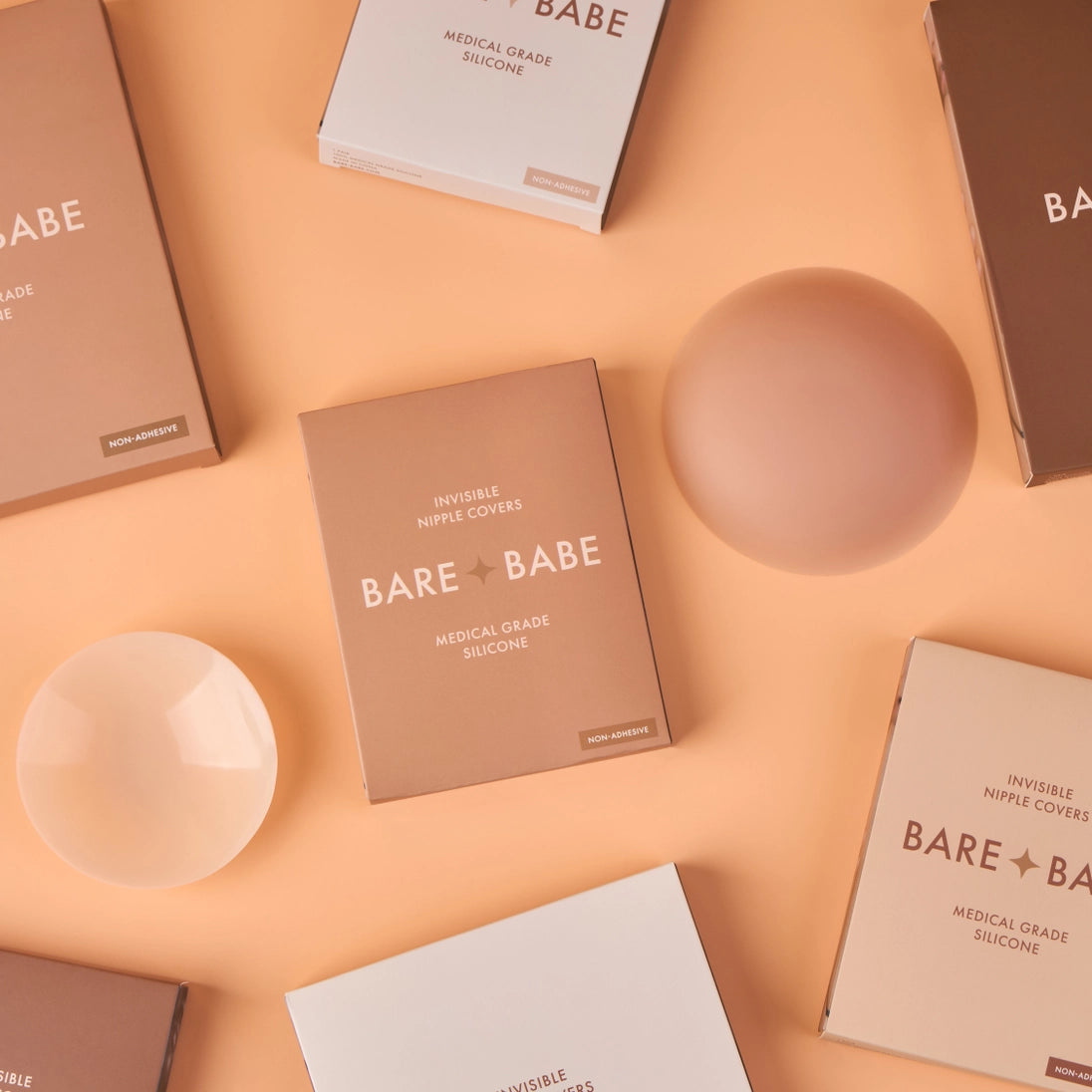 BARE BABE Non-Adhesive "Grippy, Not Sticky" Nipple Covers Regular