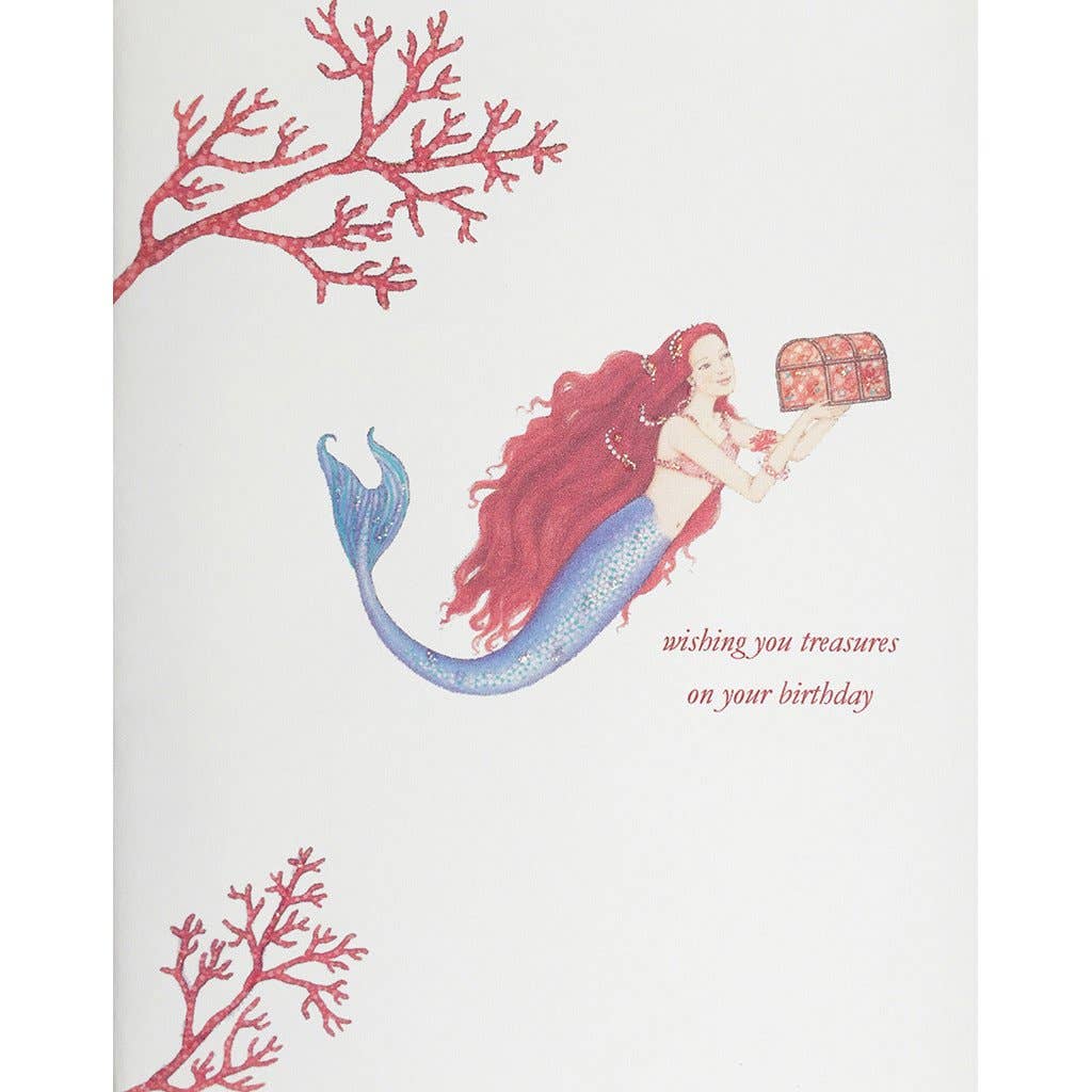 Mermaid Treasure Birthday Card