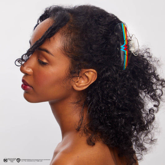 KITSCH x WONDER WOMAN CLEAR ACRYLIC PRINTED CLIP