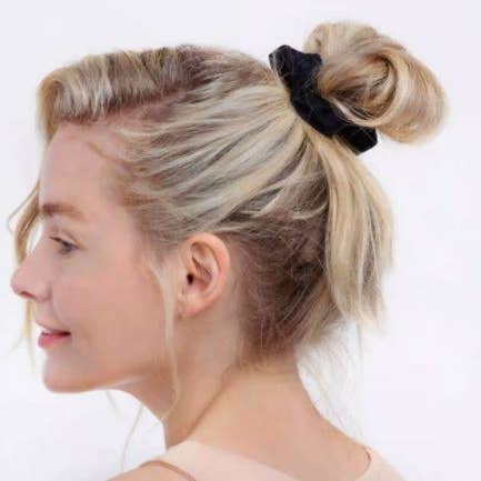 KITSCH ASSORTED 5pc ORGANIC COTTON KNIT SCRUNCHIES BLACK