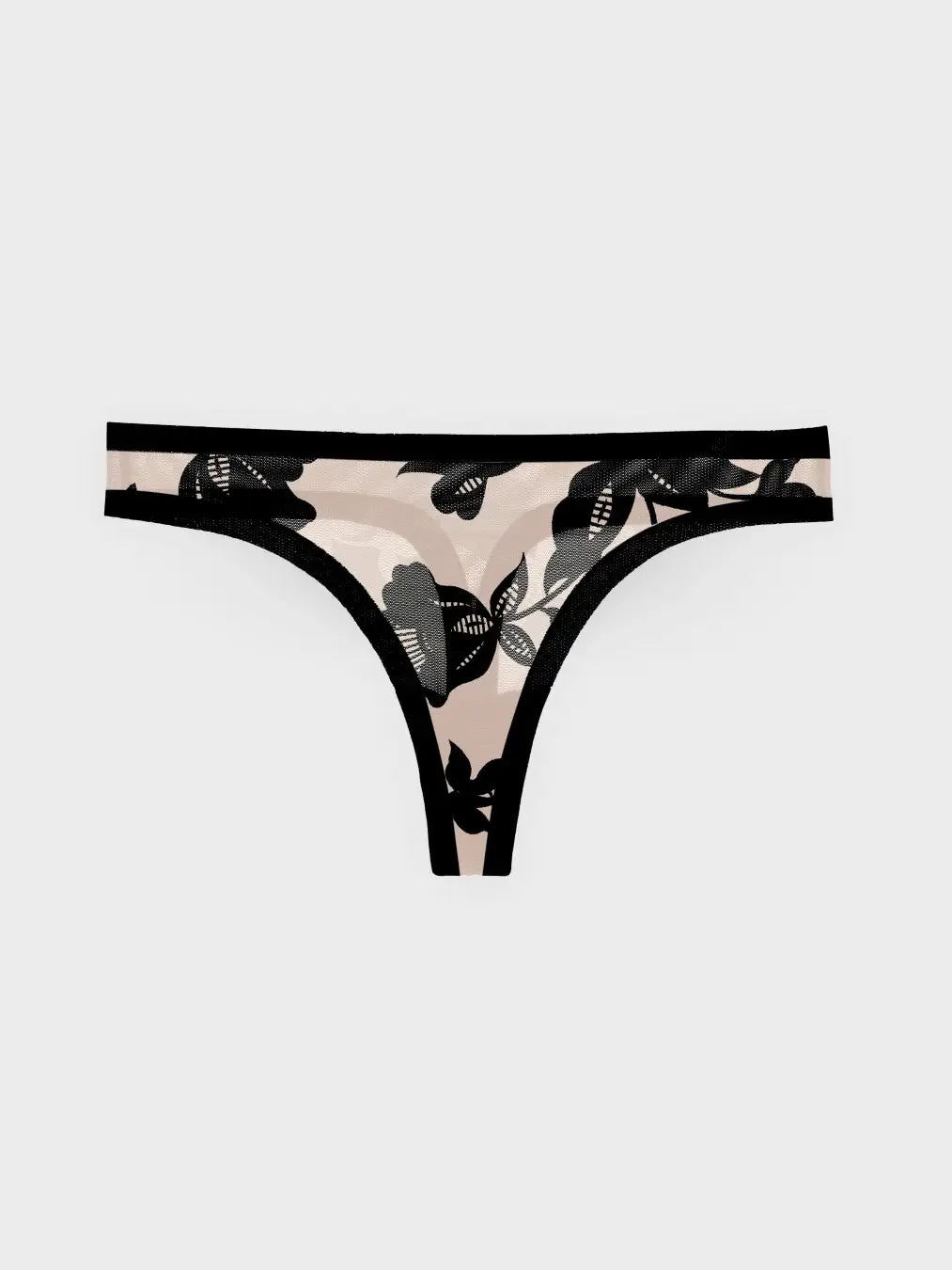 EBY SHEER FLOCKED THONG MADAM OH LA LA