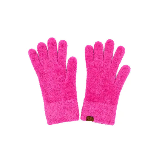 CC BEANIE Plush Terry Chenille Gloves MULTIPLE COLORS