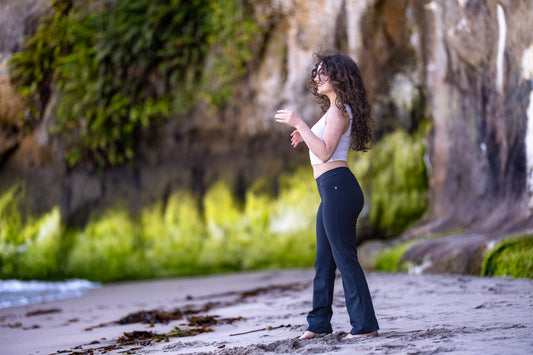 GODDESSWEAR SUPPLEX CLASSIC FLARE PANT HIGH WAIST 886S JET BLACK