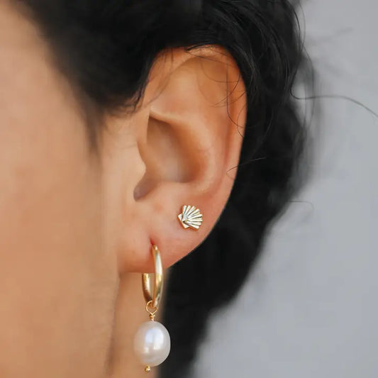 JAXKELLY Seashell Gold Earrings