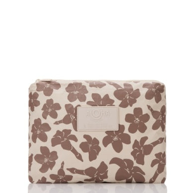 ALOHA COLLECTION Puakenikeni Buds Midi Pouch SANDSTONE