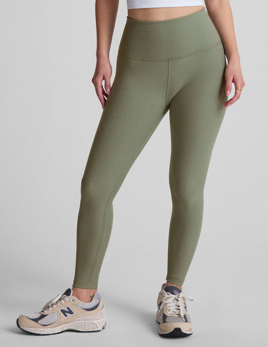 BEYOND YOGA CAUGHT IN THE MIDI HIGH WAISTED LEGGING Grey Sage Heather