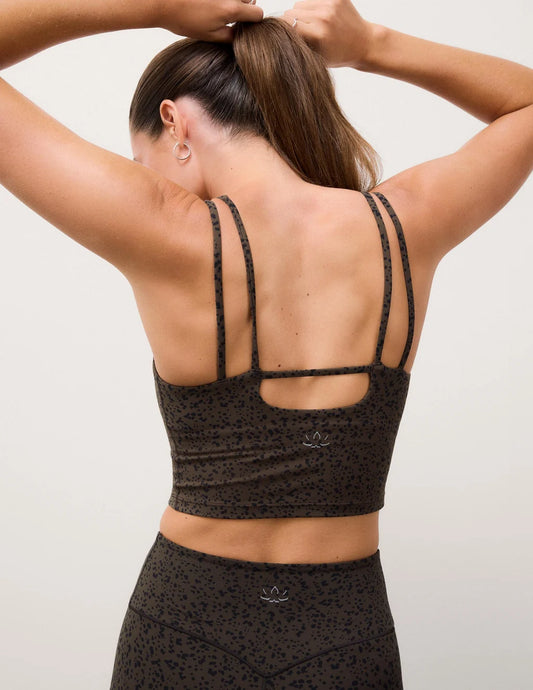 BEYOND YOGA GLOZONE STRAPPY CROPPED TANK SPECKLE DOT 1