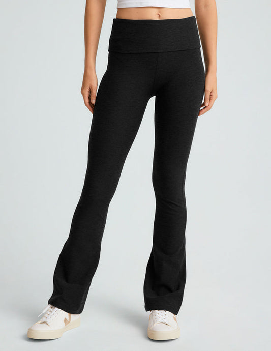 BEYOND YOGA SPACEDYE FOLDOVER BOOTCUT PANT DARKEST NIGHT
