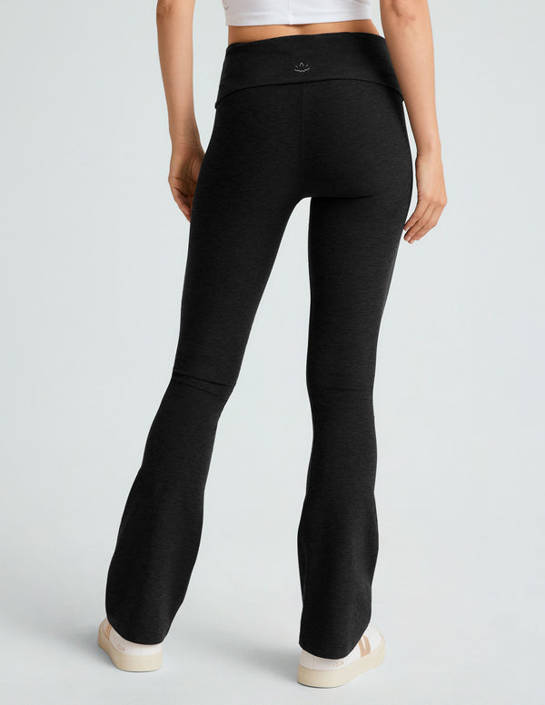 BEYOND YOGA SPACEDYE FOLDOVER BOOTCUT PANT DARKEST NIGHT