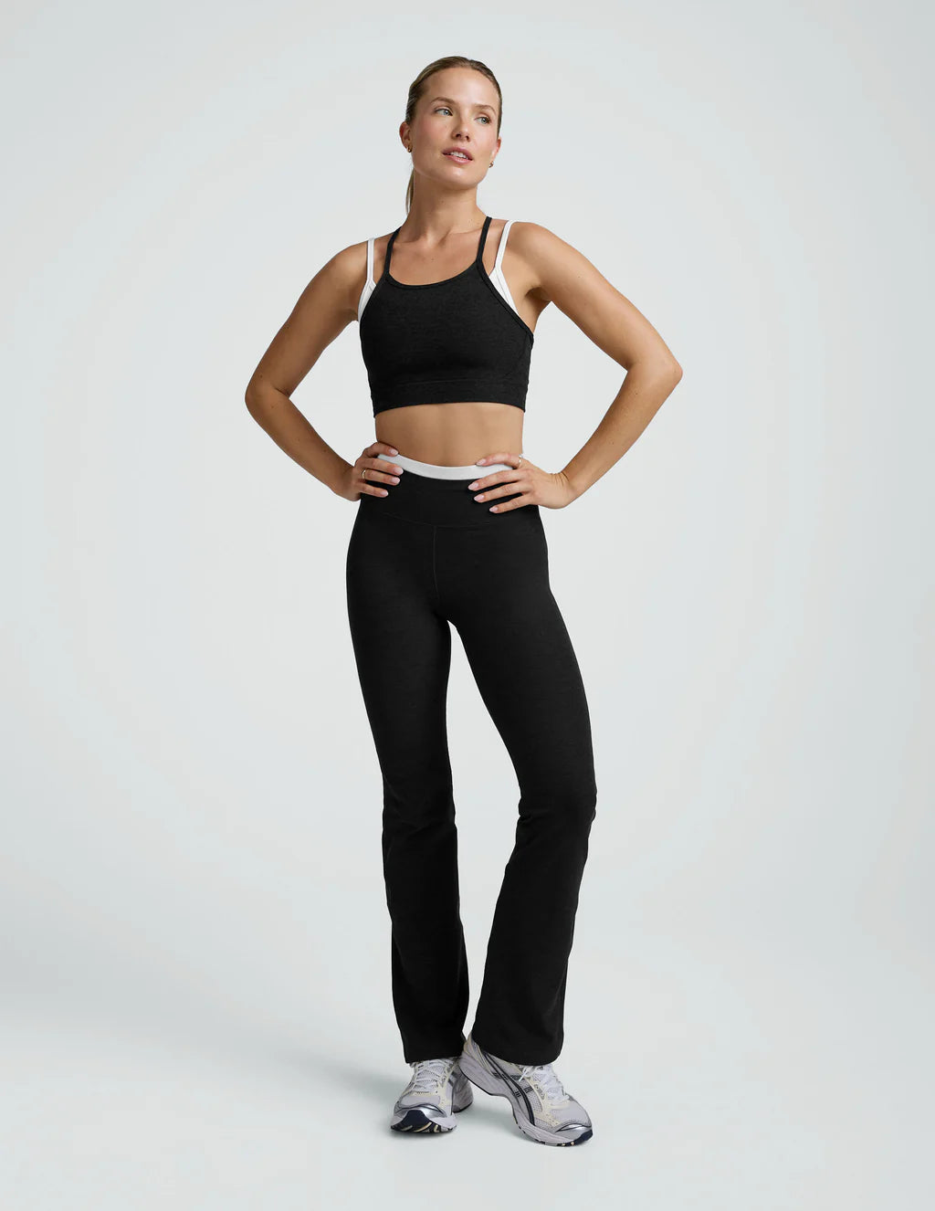 BEYOND YOGA SPACEDYE LAYERED LONG LINE BRA DARKEST NIGHT 2