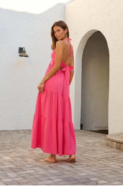 BLANCO BY NATURE CARLOTTA DRESS RASPBERRY 1