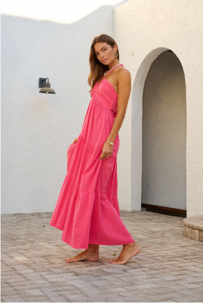 BLANCO BY NATURE CARLOTTA DRESS RASPBERRY 2