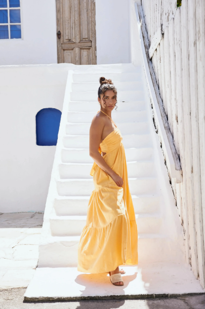 BLANCO BY NATURE CARLOTTA DRESS TANGERINE 2