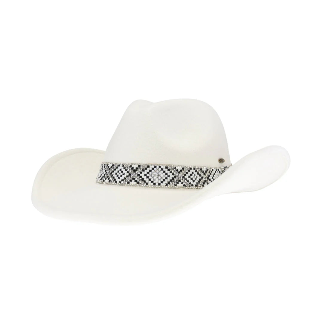 CC BEANIE Las Cruces Vegan Fabric Cowboy Ivory
