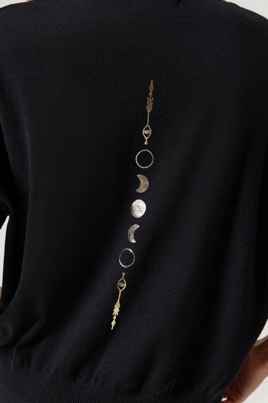 SPIRITUAL GANGSTER COSMIC VEIL BAILEY SWEATER BLACK