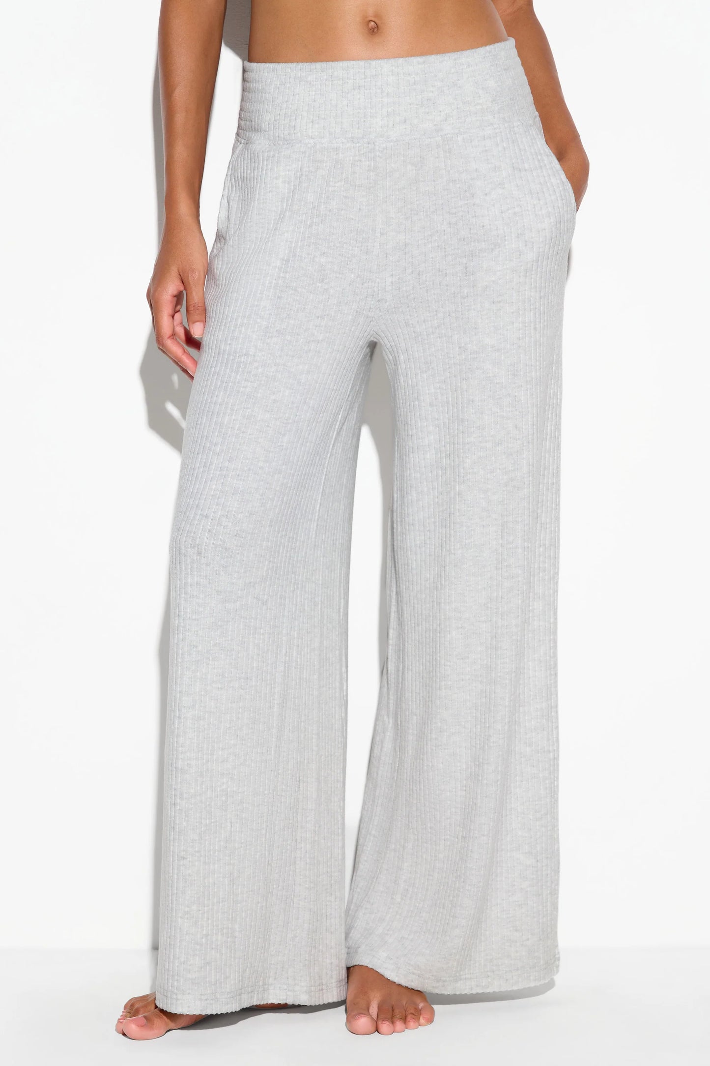 SPIRITUAL GANGSTER LUMA RIB RESTORE PANT LT HEATHER GREY