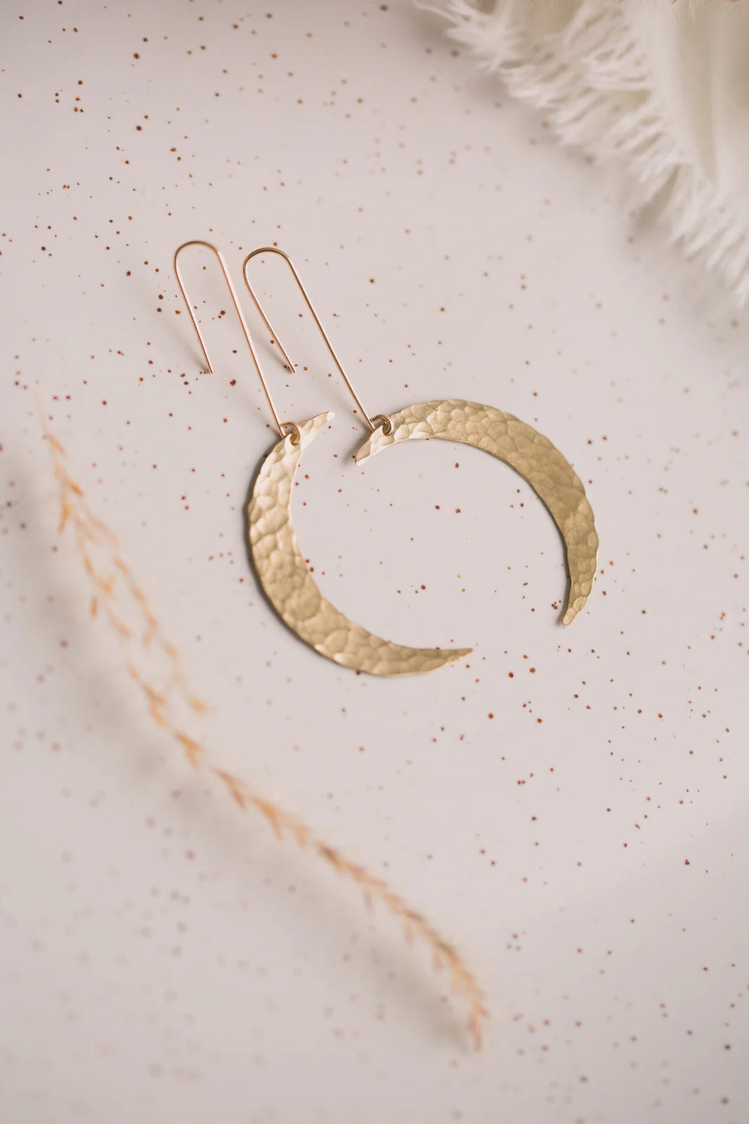 Desert Moon Design Moon Dangles 14k gf