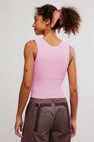 FREE PEOPLE CLEAN LINES MUSCLE CAMI ORCHID SMOKE