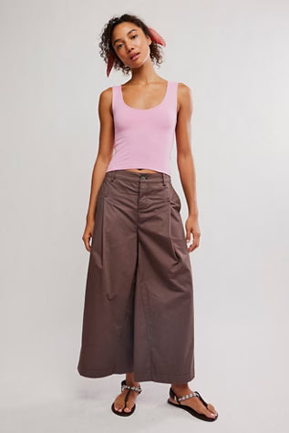 FREE PEOPLE CLEAN LINES MUSCLE CAMI ORCHID SMOKE