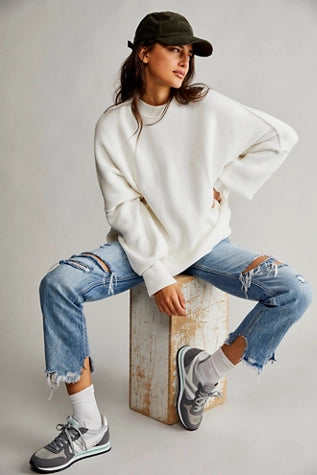 FREE PEOPLE EASY STREET TUNIC PAINTED WHITE