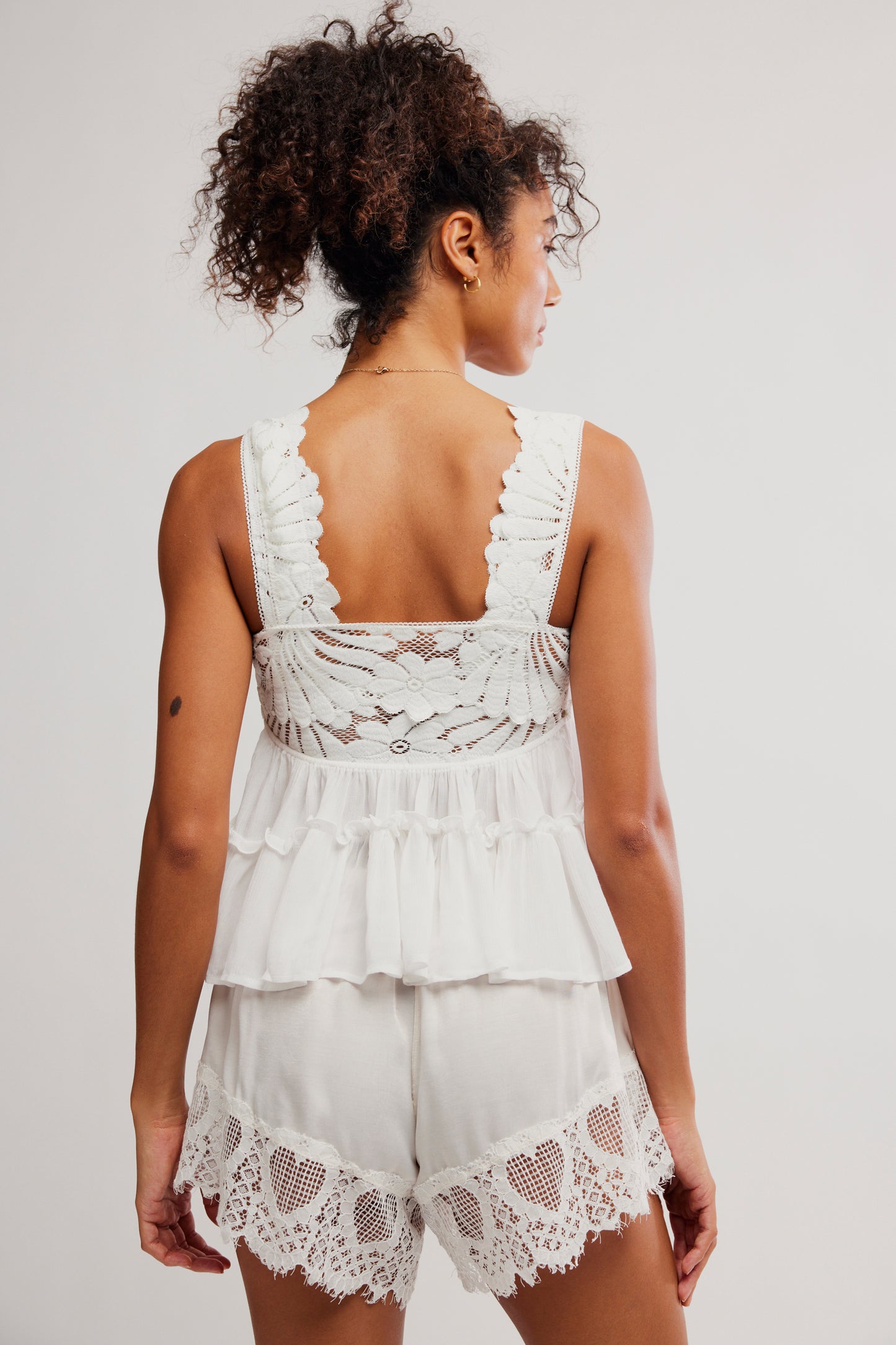 FREE PEOPLE INTIMATELY PETAL PARTY SHAPELESS CAMI CLEAN IVORY