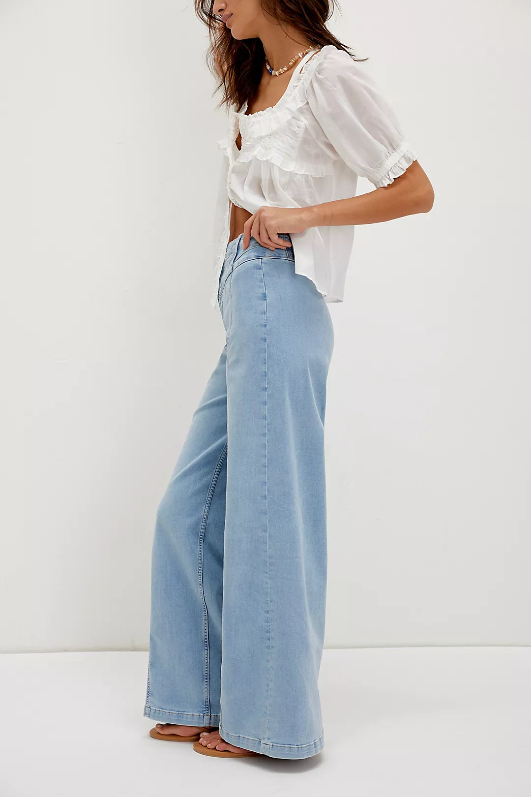 FREE PEOPLE LIBRE WIDE LEG JEANS PALERMO
