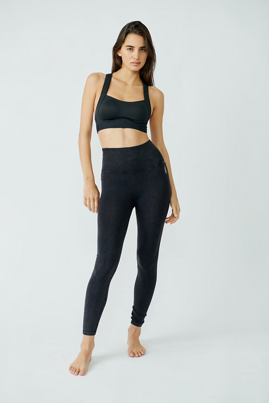 FREE PEOPLE MOVEMENT GOOD KARMA LEGGING WASHED BLACK