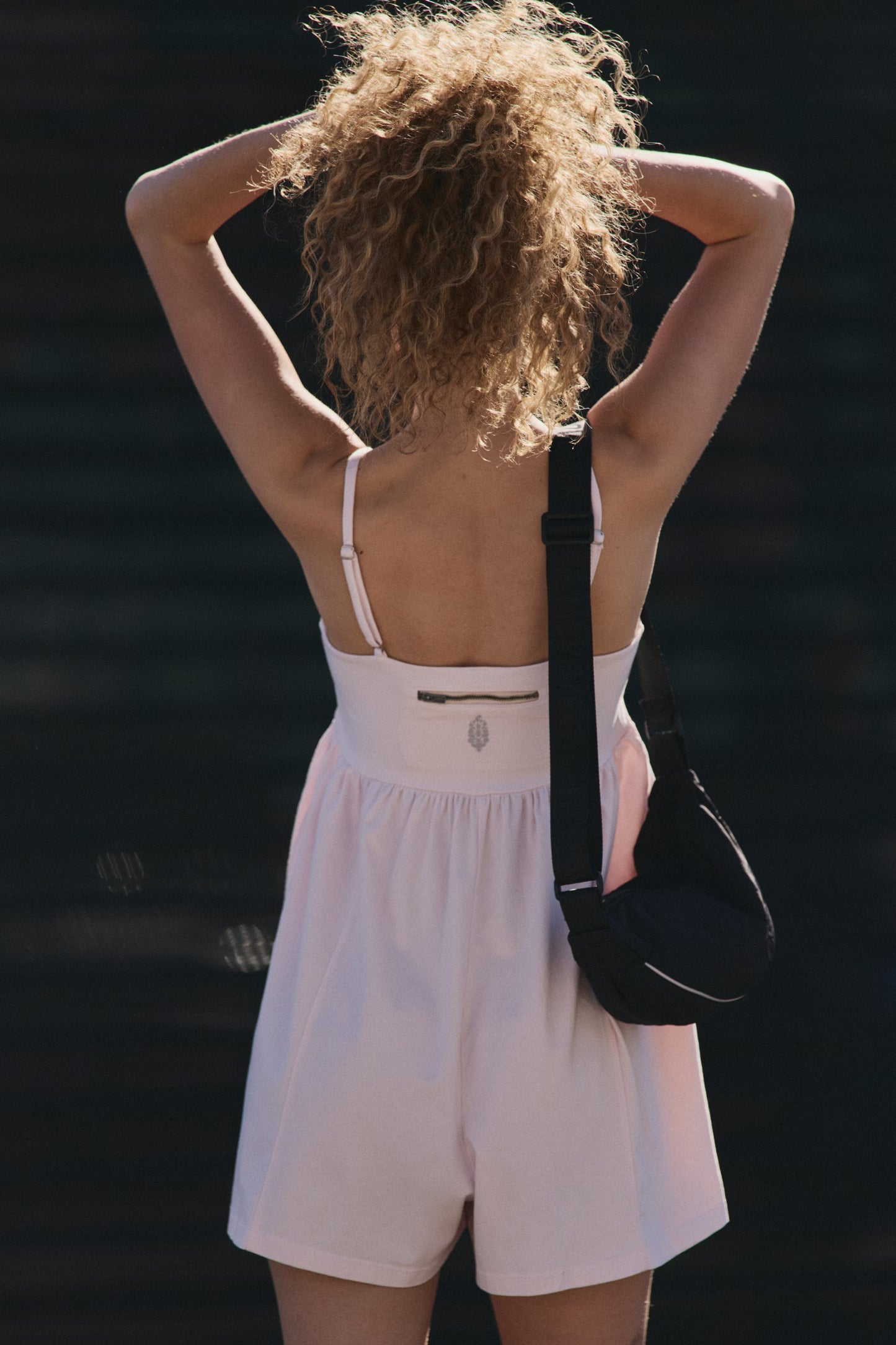 FREE PEOPLE MOVEMENT HOT SHOT STRAPPY ROMPER BLOOM