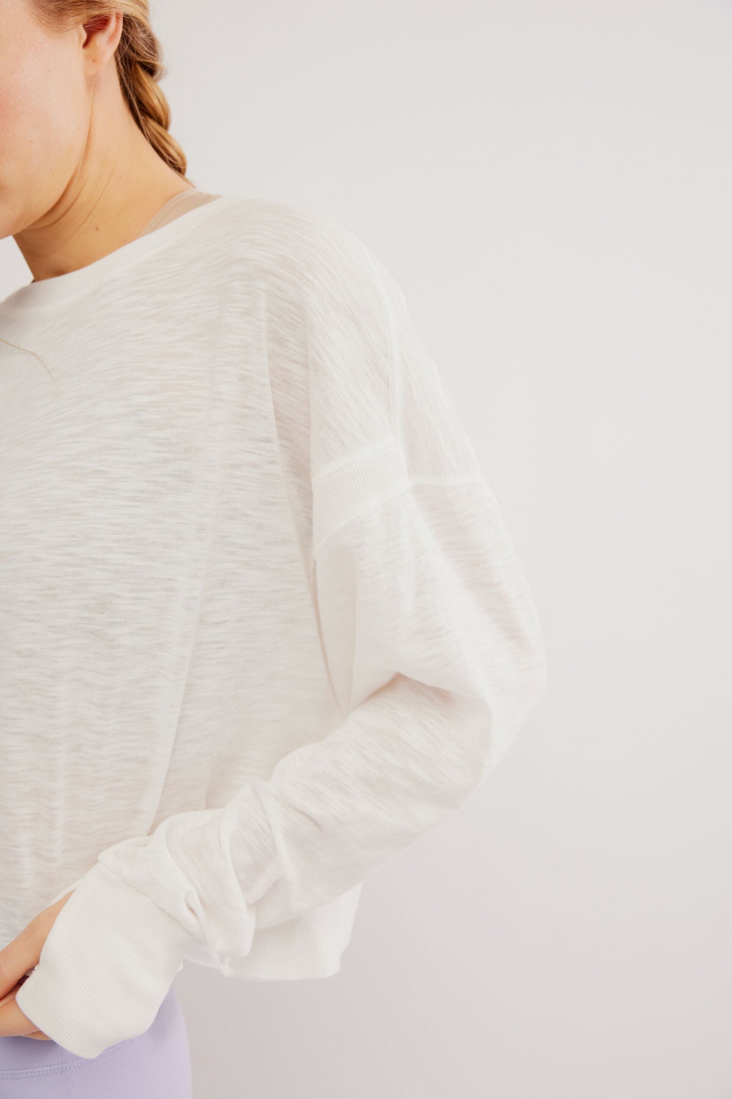 FREE PEOPLE MY TIME LAYER LONG SLEEVE WHITE