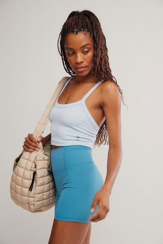 FREE PEOPLE NEVER BETTER BIKE SHORT CELESTIAL BLUE