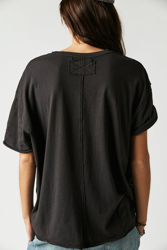 FREE PEOPLE NINA TEE BLACK