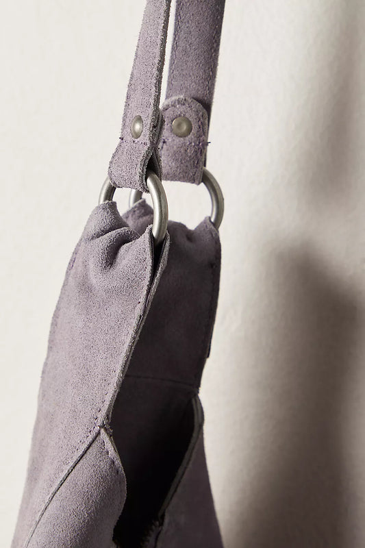 FREE PEOPLE ROMA SUEDE TOTE BAG LILAC DUSK