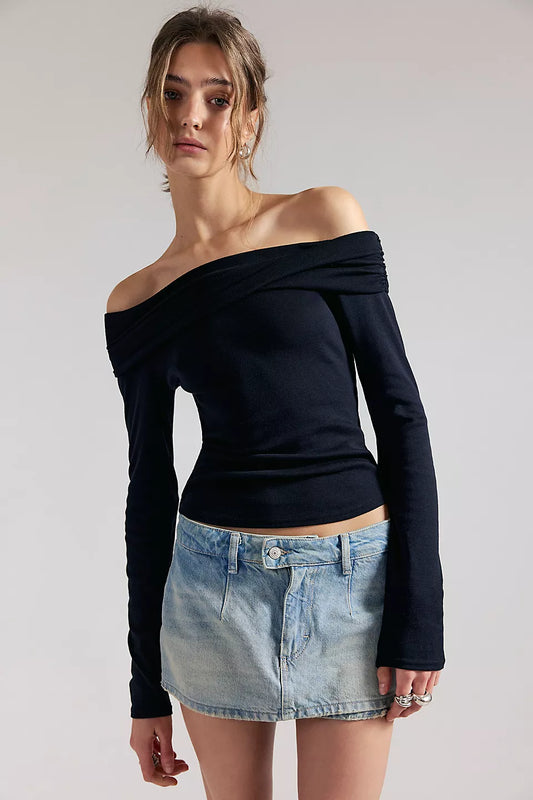 FREE PEOPLE WTF GALIVANTING SKORT AEGEAN