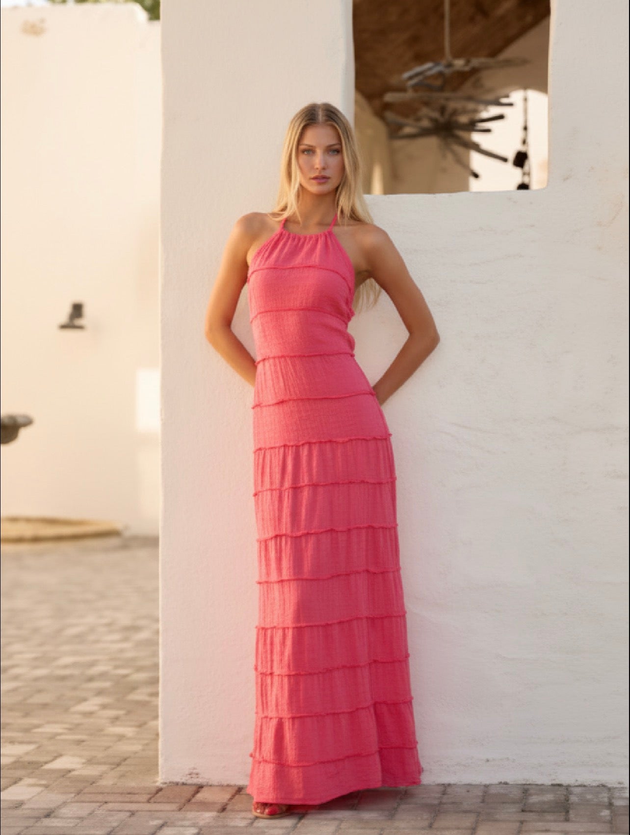 BLANCO BY NATURE SCARLETT DRESS RASPBERRY