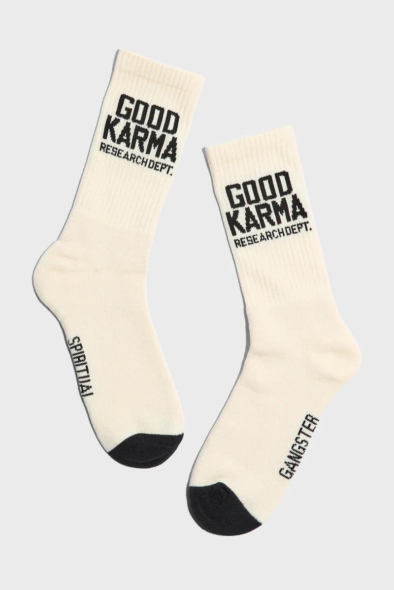 GOOD KARMA 777 CREW SOCK WHITE