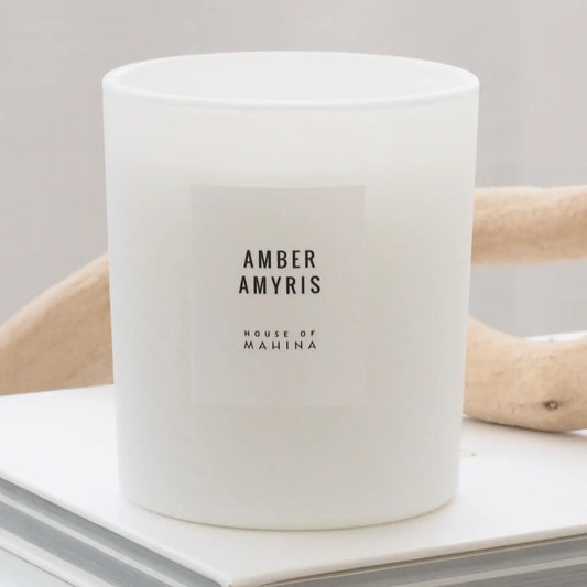 HOUSE OF MAHINA (MAKANA) AMBER AMYRIS CANDLE 12 OUNCE