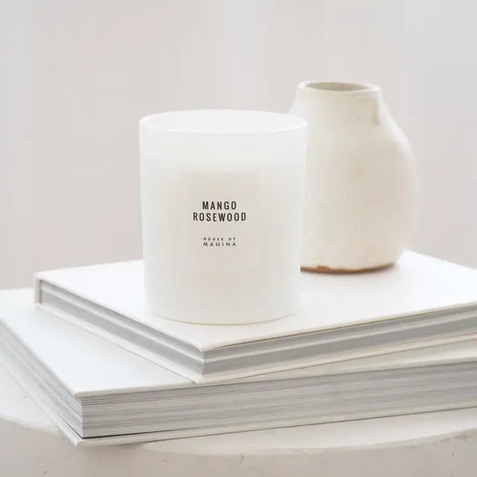 HOUSE OF MAHINA (MAKANA) MANGO ROSEWOOD CANDLE 12 OUNCE 1