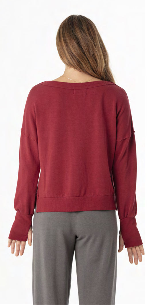 MILA ORGANIC BAMBOO THUMBHOLE SWEATSHIRT