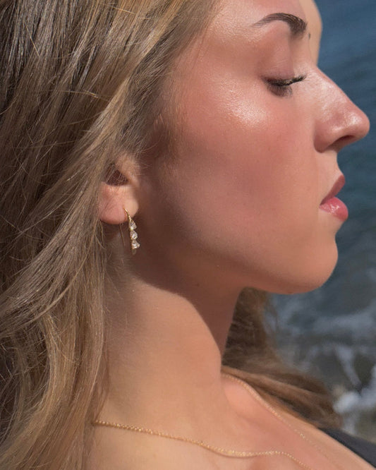 In Situ Alina Diamond Earrings 14K Gold Fill
